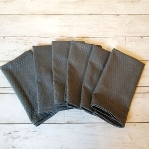 Norwex Recycled Baclock Gray Set of (6) Napkins NWOT